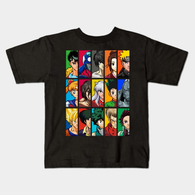 Anime vs Anime (Version 1) Kids T-Shirt by manoystee